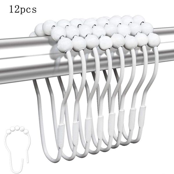 hooks & rails 12pcs curtain solid color shower hanging ring with metal bearing ball for bathroom washroom living room home decor
hooks & rails 12pcs curtain solid color shower hanging ring with metal bearing ball for bathroom washroom living room home decor