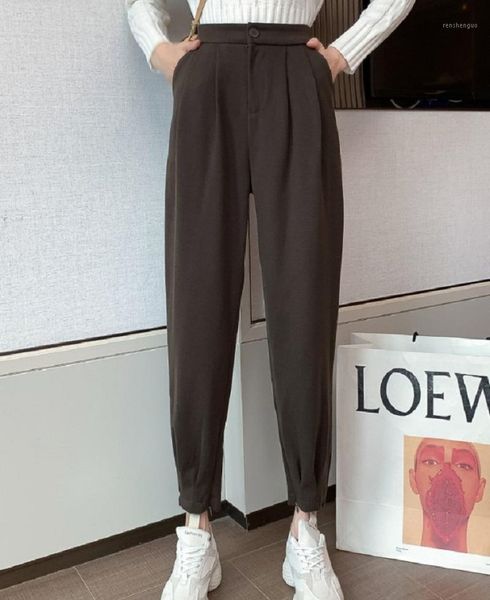 women's pants & capris spring autumn casual streetwear loose high waist harem female solid woolen black brown trousers thin legs, Black;white
women's pants & capris spring autumn casual streetwear loose high waist harem female solid woolen black brown trousers thin legs, Black;white