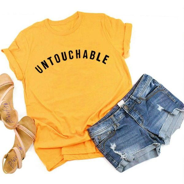 women's t-shirt untouchable letters print women 100% cotton tshirt casual funny for lady girl tee drop ship harajuku y2k, White
women's t-shirt untouchable letters print women 100% cotton tshirt casual funny for lady girl tee drop ship harajuku y2k, White