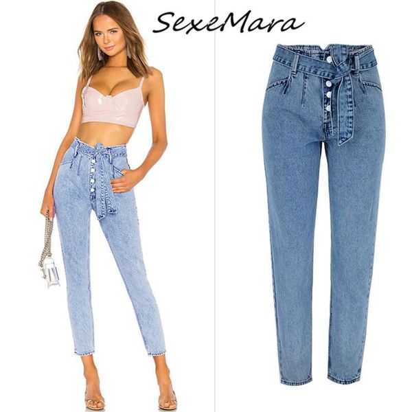 high waist fashion women jeans 2021 casual vintage button slim pencil for women's, Blue
high waist fashion women jeans 2021 casual vintage button slim pencil for women's, Blue