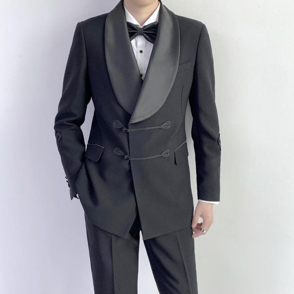 men's suits & blazers luxury wedding for men double breasted groom dress clothing business formal casual 2 pieces office party prom sui, White;black
men's suits & blazers luxury wedding for men double breasted groom dress clothing business formal casual 2 pieces office party prom sui, White;black