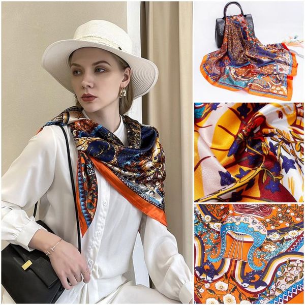 scarves jtvovo 2021 90*90cm designer silk print square scarf ins style european and american women's fashion accessories, Blue;gray
scarves jtvovo 2021 90*90cm designer silk print square scarf ins style european and american women's fashion accessories, Blue;gray
