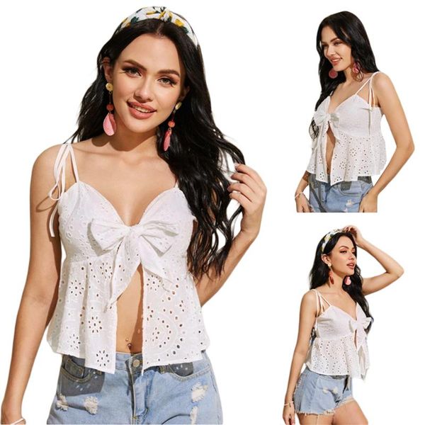 fashion trend women's crop tanks summer beach style v neck self-tie spaghetti strap bow knot front camisole & camis, White
fashion trend women's crop tanks summer beach style v neck self-tie spaghetti strap bow knot front camisole & camis, White