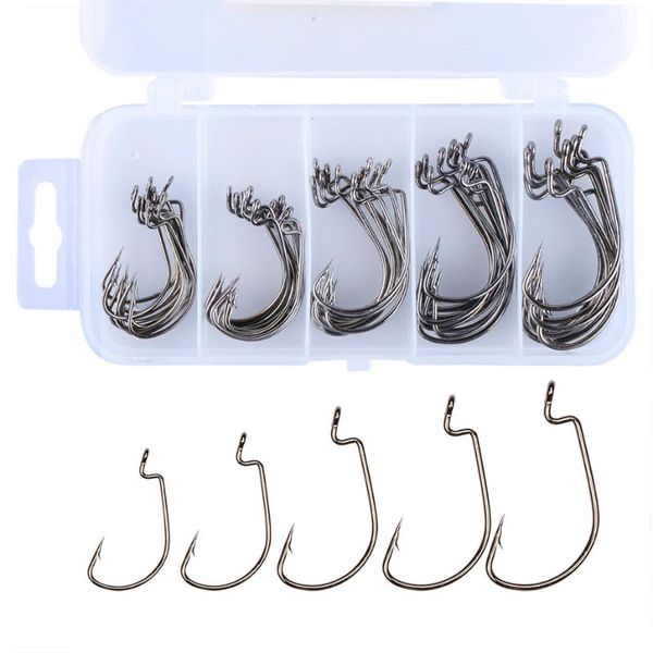 goture 50pcs/box offset worm fishing hook fishhooks 2# 1# 1/0# 2/0# 3/0# barbed with lure box accessories hooks
goture 50pcs/box offset worm fishing hook fishhooks 2# 1# 1/0# 2/0# 3/0# barbed with lure box accessories hooks