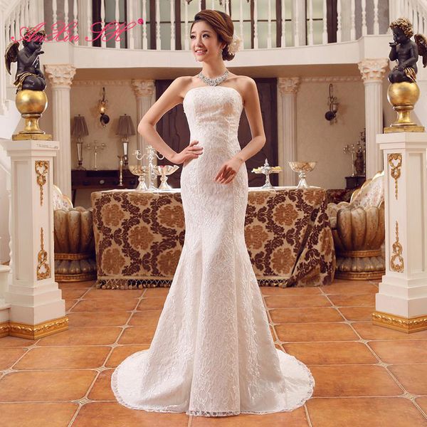 anxin sh white lace mermaid vintage princess dress strapless sleeveless fish tail bride white mermaide wedding dress
anxin sh white lace mermaid vintage princess dress strapless sleeveless fish tail bride white mermaide wedding dress