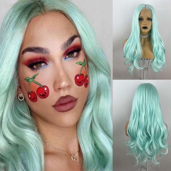 mint green wigs for women long wave hair wig natural looking heat resistant fiber breathable with baby synthetic1, Black
mint green wigs for women long wave hair wig natural looking heat resistant fiber breathable with baby synthetic1, Black