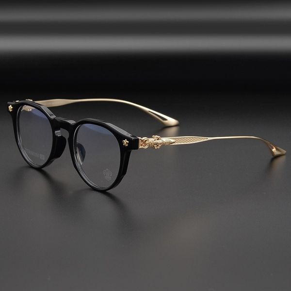 designer sunglasses small round women's carved shows thin flat light myopia glasses hand-made fashion spectacle frame for men and women, White;black
designer sunglasses small round women's carved shows thin flat light myopia glasses hand-made fashion spectacle frame for men and women, White;black