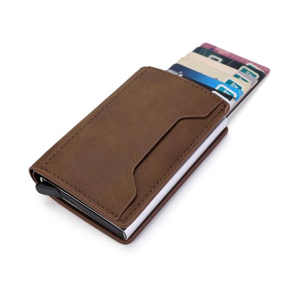 card holders yambu leather metal aluminum box men wallet rfid anti-theft holder coin purse for and women, Brown;gray
card holders yambu leather metal aluminum box men wallet rfid anti-theft holder coin purse for and women, Brown;gray
