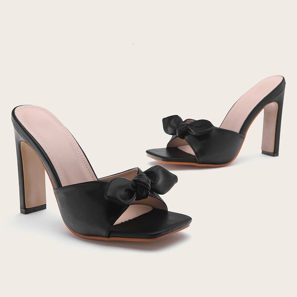sandals black pu leather high heels square open toe ladies slides for summer fashion shoes with bow slippers ai4j
sandals black pu leather high heels square open toe ladies slides for summer fashion shoes with bow slippers ai4j