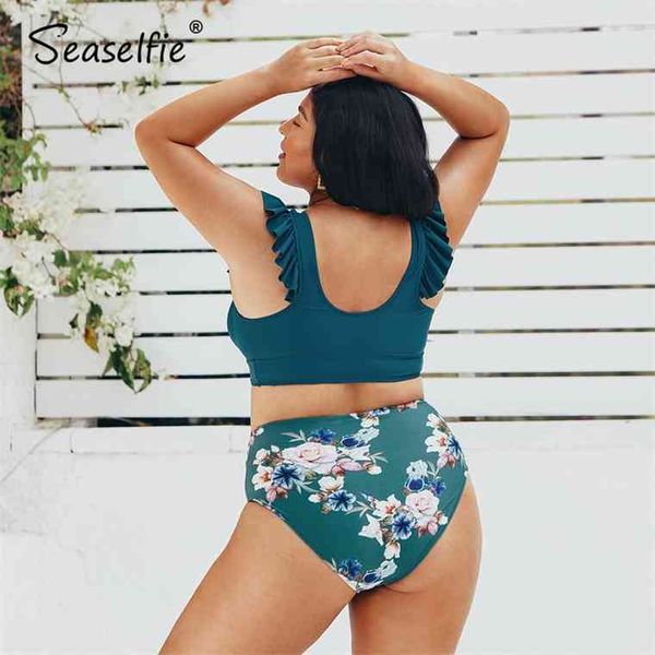seaselfie plus tank high waist bikini sets women large size teal floral ruffled two pieces swimsuit 2021 swimming suit, White;black
seaselfie plus tank high waist bikini sets women large size teal floral ruffled two pieces swimsuit 2021 swimming suit, White;black
