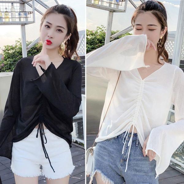 women's blouses & shirts fashion women 2021 flare sleeve ladies v neck casual vintage shirt blusa, White
women's blouses & shirts fashion women 2021 flare sleeve ladies v neck casual vintage shirt blusa, White