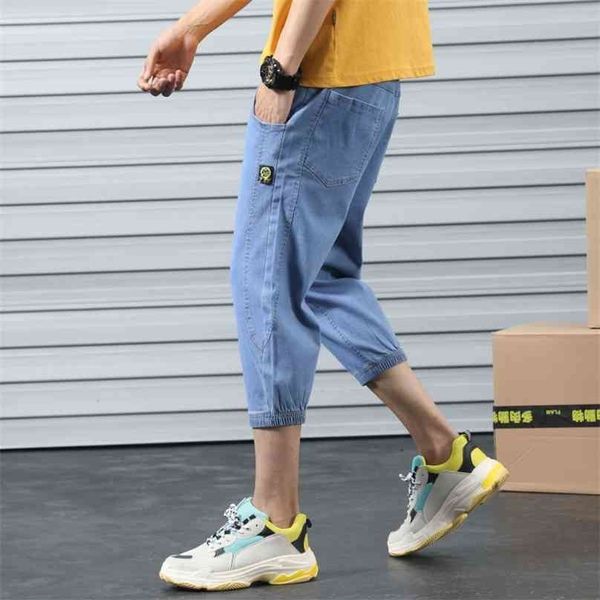 summer men harem jeans oversize baggy pants capris blue black casual denim shorts 210716
summer men harem jeans oversize baggy pants capris blue black casual denim shorts 210716
