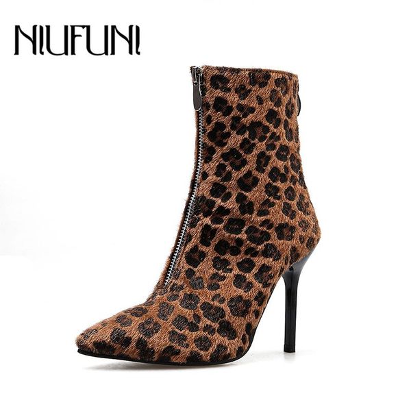 boots leopard point toe ankle women's stiletto high heels 2021 arrival front back zipper slim shoes 35-40, Black
boots leopard point toe ankle women's stiletto high heels 2021 arrival front back zipper slim shoes 35-40, Black