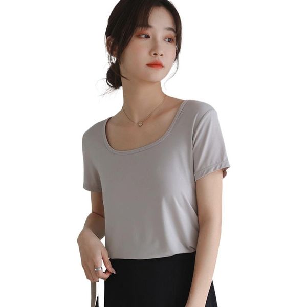 summer tshirts women short sleeve casual 2021 solid elegant soft tees shirt harajuku camisetas verano mujer women's t-shirt, White
summer tshirts women short sleeve casual 2021 solid elegant soft tees shirt harajuku camisetas verano mujer women's t-shirt, White
