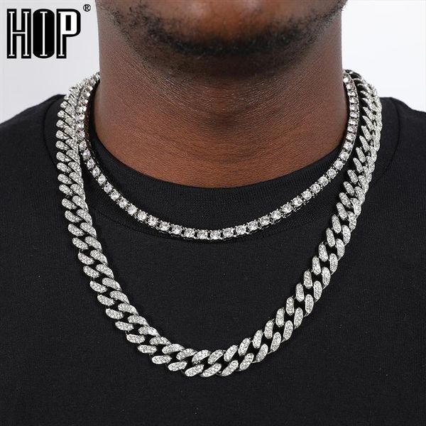 chains hip hop 2pcs kit 13mm cuban chain 5mm tennis rhinestone miami zircon bling iced out necklace for men women jewelry gift, Silver
chains hip hop 2pcs kit 13mm cuban chain 5mm tennis rhinestone miami zircon bling iced out necklace for men women jewelry gift, Silver