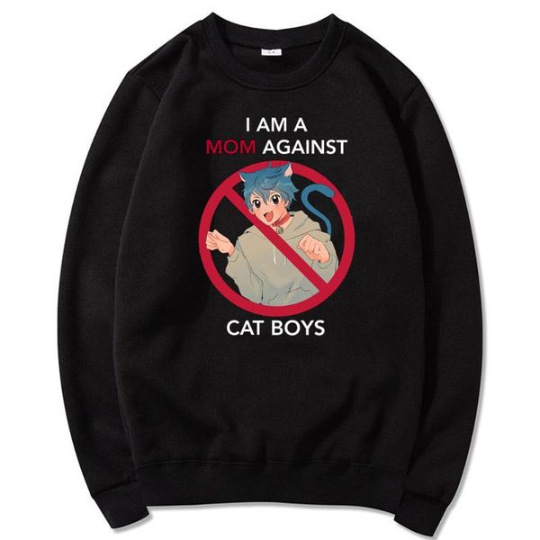 am a mom against cat boys kawaii sweatshirt funny anime printing loose round neck men's and women's same hoodies & sweatshirts, Black
am a mom against cat boys kawaii sweatshirt funny anime printing loose round neck men's and women's same hoodies & sweatshirts, Black
