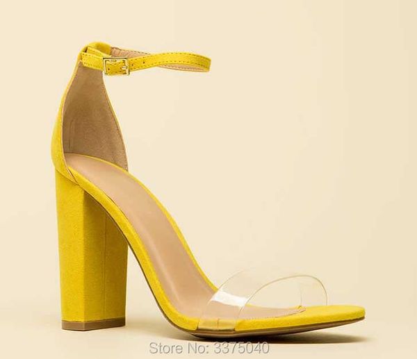 sandals summer ankle wrap high heels pvc strap chunky heel women shoes yellow, Black
sandals summer ankle wrap high heels pvc strap chunky heel women shoes yellow, Black