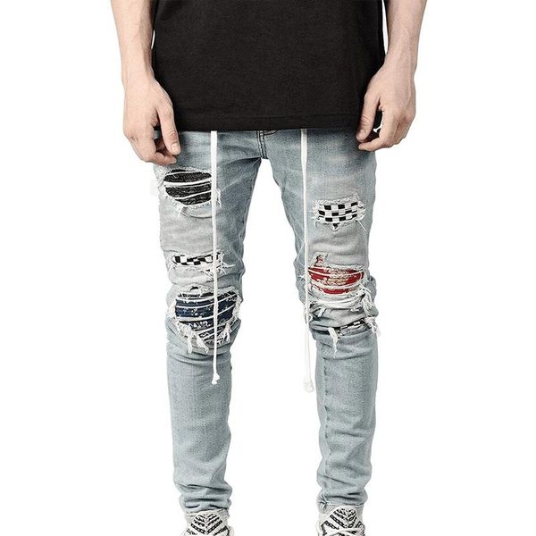 men's pants mens fashion ripped jeans slim fit denim casual distressed trousers s-3xl, Black
men's pants mens fashion ripped jeans slim fit denim casual distressed trousers s-3xl, Black