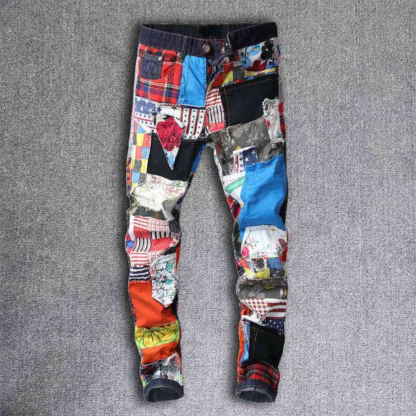 men's jeans hip hop men badge patches buttons fly slim trendy holes ripped distressed denim straight pant moda hombre wmlb, Blue
men's jeans hip hop men badge patches buttons fly slim trendy holes ripped distressed denim straight pant moda hombre wmlb, Blue
