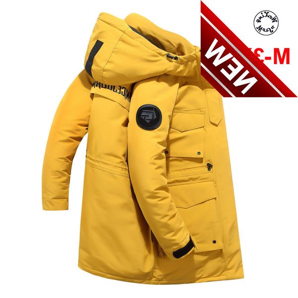 men's hooded down jacket thickened mid long white duck coat fashion winter warm m to 3xl, Black
men's hooded down jacket thickened mid long white duck coat fashion winter warm m to 3xl, Black