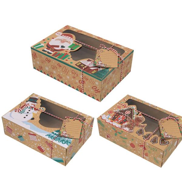 gift wrap special christmas cookie boxes with vintage designs 12pcs kraft paper packaging container window for or holiday treats
gift wrap special christmas cookie boxes with vintage designs 12pcs kraft paper packaging container window for or holiday treats