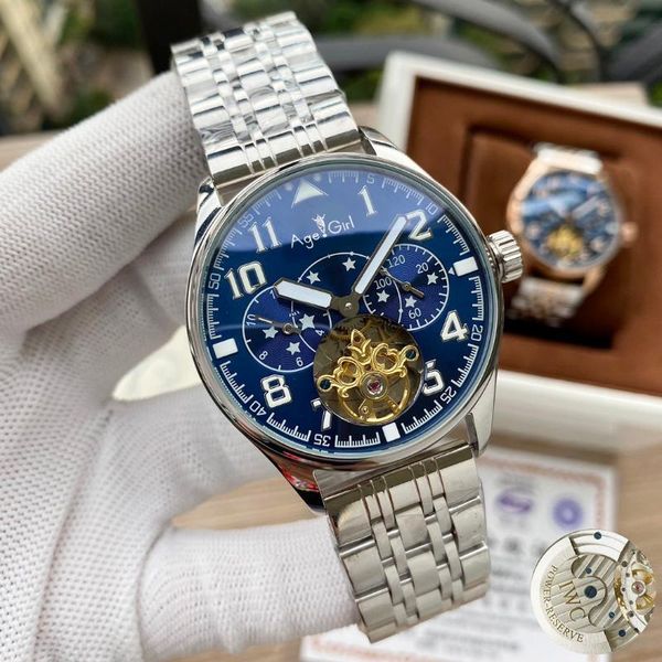 wristwatches men stainless steel automatic mechanical rose gold tourbillon daydate moonphase black blue sapphire watch, Slivery;brown
wristwatches men stainless steel automatic mechanical rose gold tourbillon daydate moonphase black blue sapphire watch, Slivery;brown