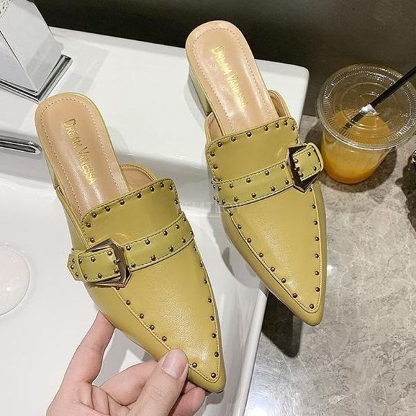 pu leather pointed toe mules slip on slippers women beach flip flops metal buckle slides ladies zapatillas mujer casa, Black
pu leather pointed toe mules slip on slippers women beach flip flops metal buckle slides ladies zapatillas mujer casa, Black