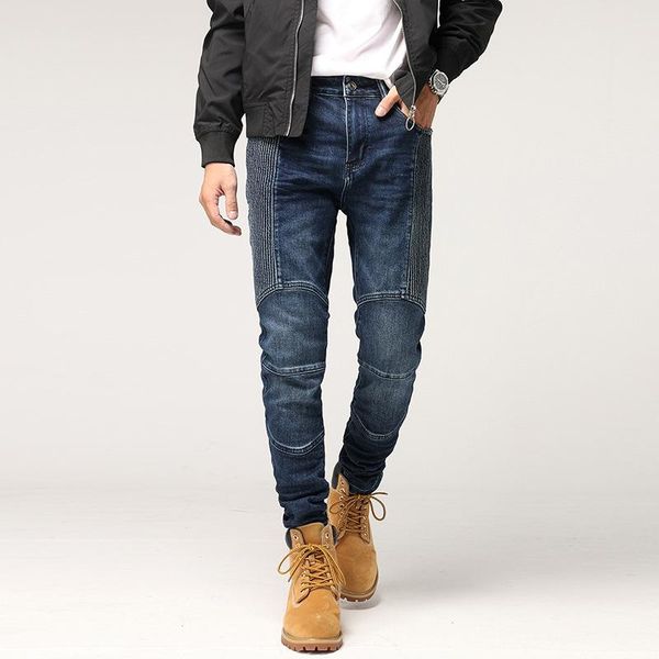 men's jeans street style fashion men retro blue elastic slim fit spliced designer biker techwear hip hop denim punk pants
men's jeans street style fashion men retro blue elastic slim fit spliced designer biker techwear hip hop denim punk pants