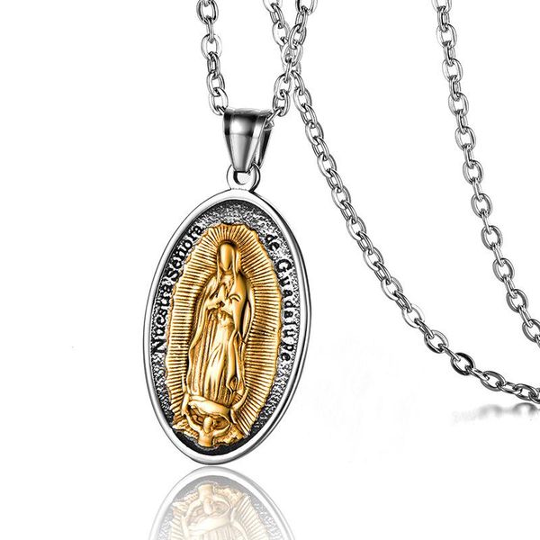pendant necklaces punk solid stainless steel virgin mary oval pendants necklace for women men jewelry drop, Silver
pendant necklaces punk solid stainless steel virgin mary oval pendants necklace for women men jewelry drop, Silver