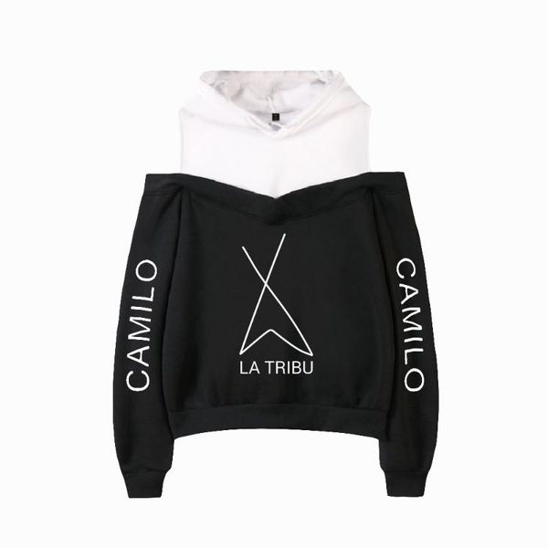 women's hoodies & sweatshirts 2021 camilo echeverry off shoulder sweatshirt pullover fashion streetwear singer clothes, Black
women's hoodies & sweatshirts 2021 camilo echeverry off shoulder sweatshirt pullover fashion streetwear singer clothes, Black