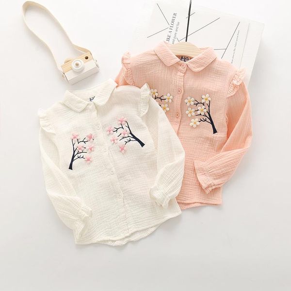 shirts 2021 spring girls' embroidered plum blossom flutter sleeve shirt chidren wear kids white blouse, White;black
shirts 2021 spring girls' embroidered plum blossom flutter sleeve shirt chidren wear kids white blouse, White;black