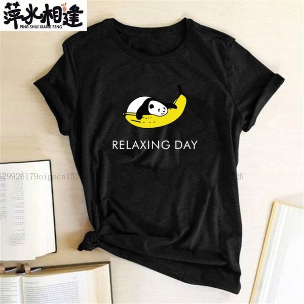 women's t-shirt relaxing day panda banana pattern print funny t-shirts women cute shirts for ladies tshirts cotton harajuku ropa mujer, White
women's t-shirt relaxing day panda banana pattern print funny t-shirts women cute shirts for ladies tshirts cotton harajuku ropa mujer, White