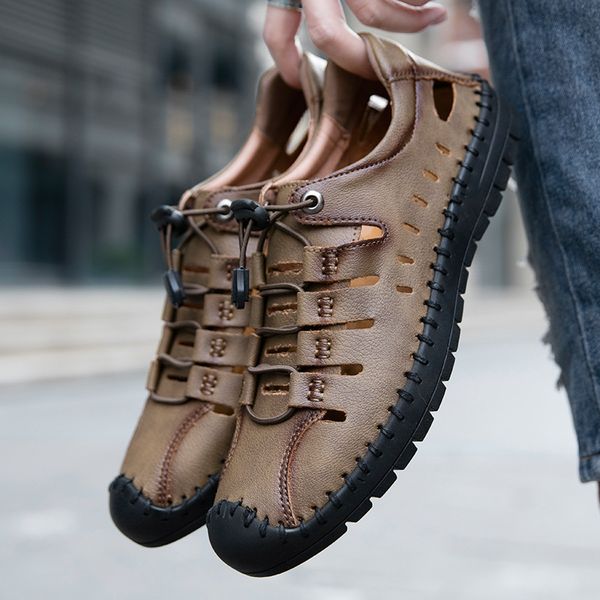 464748 size 2021 summer new fashion hollowed-out sandals outdoor breathable casual shoes mens driving shoes men fashionable mens shoes, Black
464748 size 2021 summer new fashion hollowed-out sandals outdoor breathable casual shoes mens driving shoes men fashionable mens shoes, Black