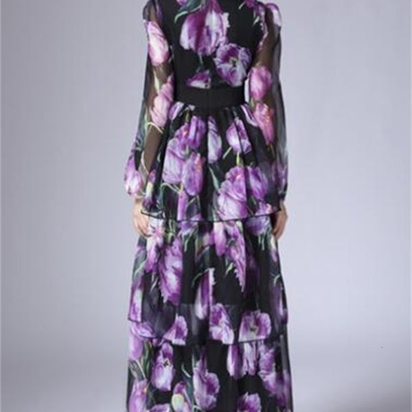 european and american spring catwalk with the same tulip purple temperament long-sleeved, Black
european and american spring catwalk with the same tulip purple temperament long-sleeved, Black