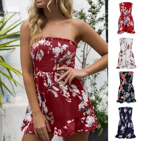 women's jumpsuits & rompers romper off shoulder floral printed sleeveless playsuit summer beach short jumpsuit, Black;white
women's jumpsuits & rompers romper off shoulder floral printed sleeveless playsuit summer beach short jumpsuit, Black;white