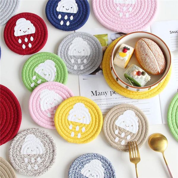 mats & pads raindrop pattern cotton rope round placemat kitchen dinner table bowl drink coasters insulation pad pot holder
mats & pads raindrop pattern cotton rope round placemat kitchen dinner table bowl drink coasters insulation pad pot holder