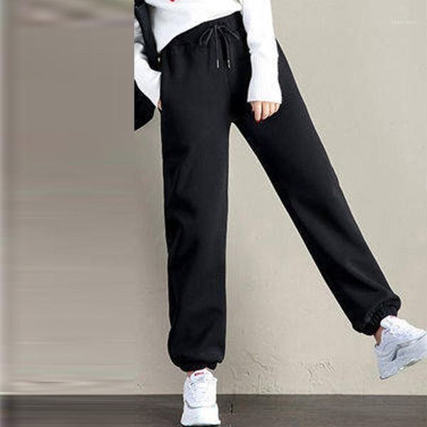 women's pants & capris 2021 fashion women solid plus velvet elastic lace-up casual sweatpants harem femininas thicken pantalones #t2g, Black;white
women's pants & capris 2021 fashion women solid plus velvet elastic lace-up casual sweatpants harem femininas thicken pantalones #t2g, Black;white
