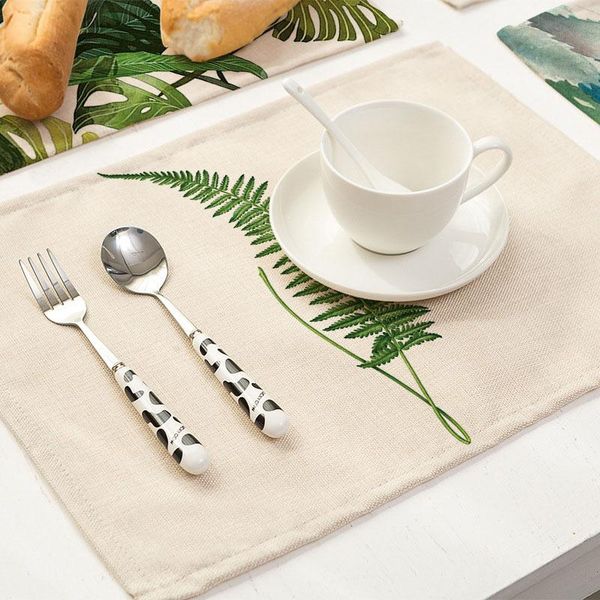 mats & pads coasters 1pcs tropical plants pattern kitchen placemat dining table cotton linen pad bowl cup mat 42*32cm
mats & pads coasters 1pcs tropical plants pattern kitchen placemat dining table cotton linen pad bowl cup mat 42*32cm