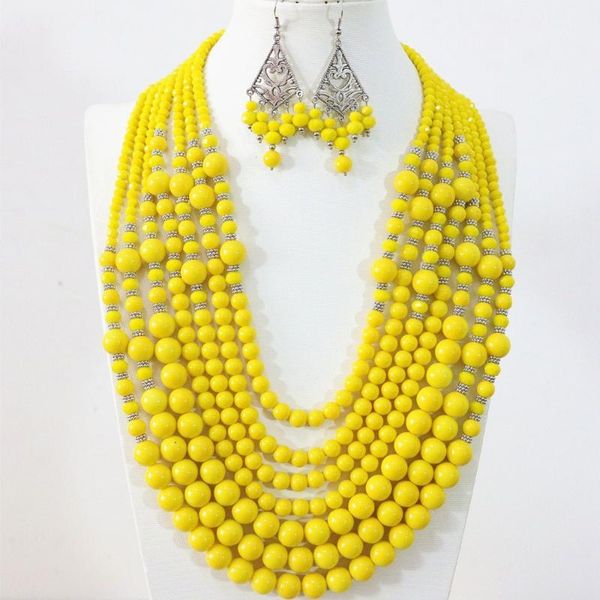 earrings & necklace charms yellow lemon 7 rows round shell simulated-pearl crystal ababcus beads handmade jewelry set b1297, Silver
earrings & necklace charms yellow lemon 7 rows round shell simulated-pearl crystal ababcus beads handmade jewelry set b1297, Silver