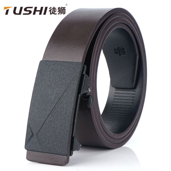 tushi belt men's leather toothless automatic buckle with inner, Black;brown
tushi belt men's leather toothless automatic buckle with inner, Black;brown