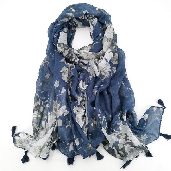 scarves women fashion navy blue polka floral tassel viscose shawl scarf lady pashmina stole muslim hijab sjaal 180*90cm, Blue;gray
scarves women fashion navy blue polka floral tassel viscose shawl scarf lady pashmina stole muslim hijab sjaal 180*90cm, Blue;gray