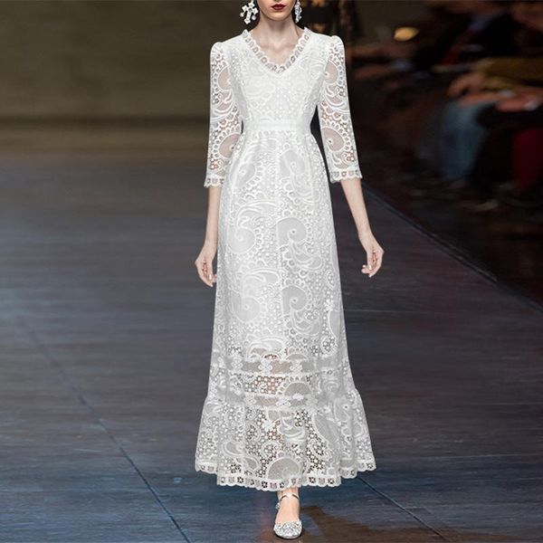 casual dresses 2021 early autumn fashion runway long women white hollow out water-soluble flower backless party dress, Black;gray
casual dresses 2021 early autumn fashion runway long women white hollow out water-soluble flower backless party dress, Black;gray