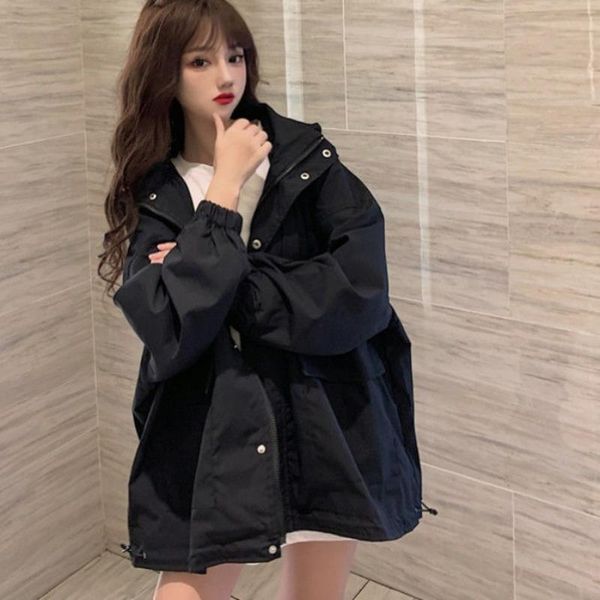women's jackets workwear hooded coat women 's autumn clothing 2021 korean style student leisure thin long sleeve loose jacket fash, Black;brown
women's jackets workwear hooded coat women 's autumn clothing 2021 korean style student leisure thin long sleeve loose jacket fash, Black;brown