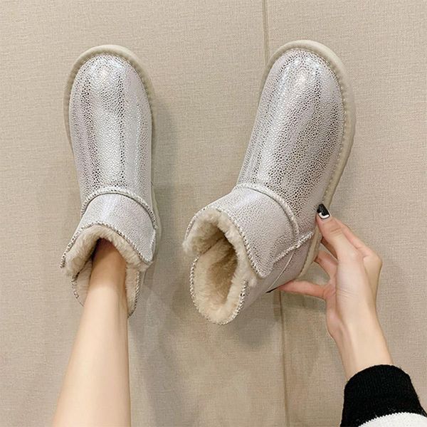 boots women's snow winter thick plush warmth shoes ladies plaid short 2021 fashion round toe flats slip on female footwear, Black
boots women's snow winter thick plush warmth shoes ladies plaid short 2021 fashion round toe flats slip on female footwear, Black