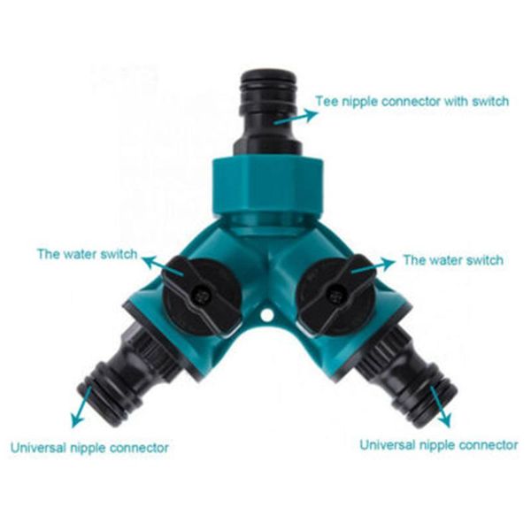 watering equipments 2 way hose pipe splitter connector adaptor 3/4" garden water irrigation valve quick
watering equipments 2 way hose pipe splitter connector adaptor 3/4" garden water irrigation valve quick