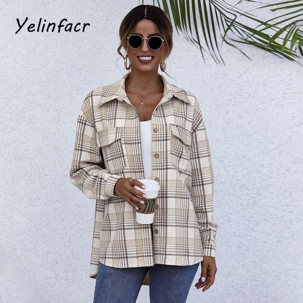 women's jackets yelinfacr ladies vintage fashion pure cotton plaid jacket casual women lapel long sleeve loose chic 2w8i, Black;brown
women's jackets yelinfacr ladies vintage fashion pure cotton plaid jacket casual women lapel long sleeve loose chic 2w8i, Black;brown