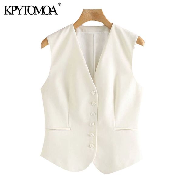 kpytomoa women 2021 fashion office wear button-up fitted waistcoat vintage v neck sleeveless female vest outerwear chic, Black;white
kpytomoa women 2021 fashion office wear button-up fitted waistcoat vintage v neck sleeveless female vest outerwear chic, Black;white