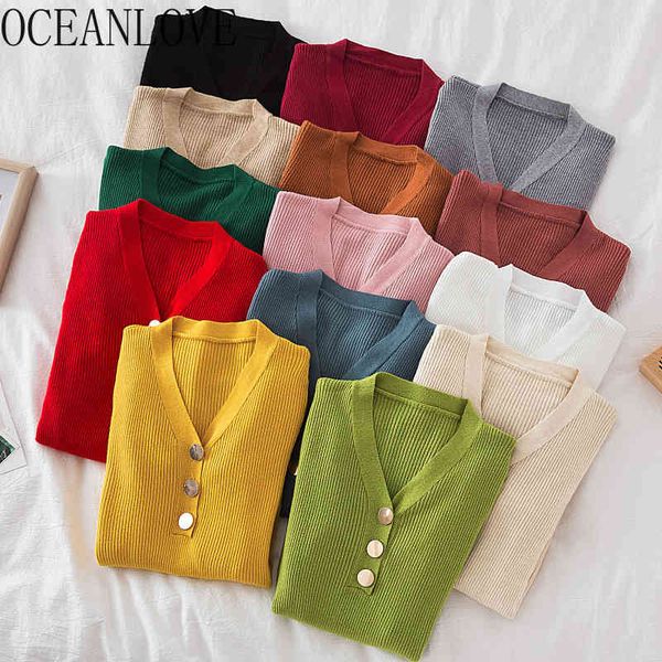 14 colors women sweaters solid buttons v neck autumn pullovers winter clothes sweet sueter mujer slim 17795 210415, White;black
14 colors women sweaters solid buttons v neck autumn pullovers winter clothes sweet sueter mujer slim 17795 210415, White;black