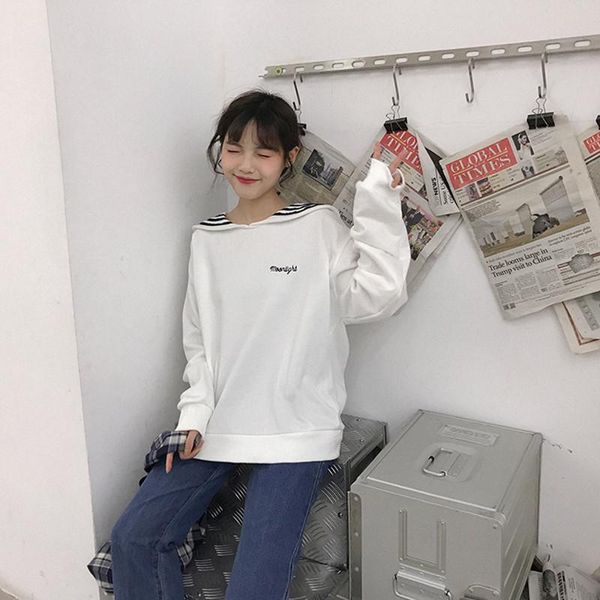 women's hoodies & sweatshirts 4 colors 2021 spring and autumn women navy style letter embroidery long sleeve thin womens (f3612), Black
women's hoodies & sweatshirts 4 colors 2021 spring and autumn women navy style letter embroidery long sleeve thin womens (f3612), Black