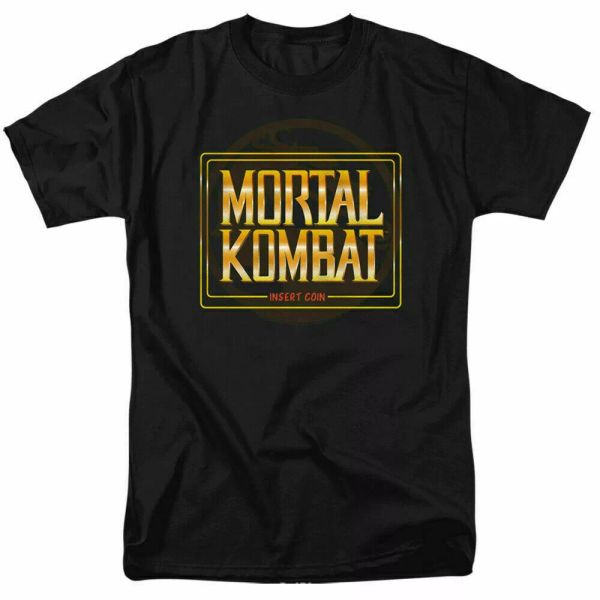 mortal kombat insert coin t shirt licensed comic book video game tee black, White;black 
mortal kombat insert coin t shirt licensed comic book video game tee black, White;black